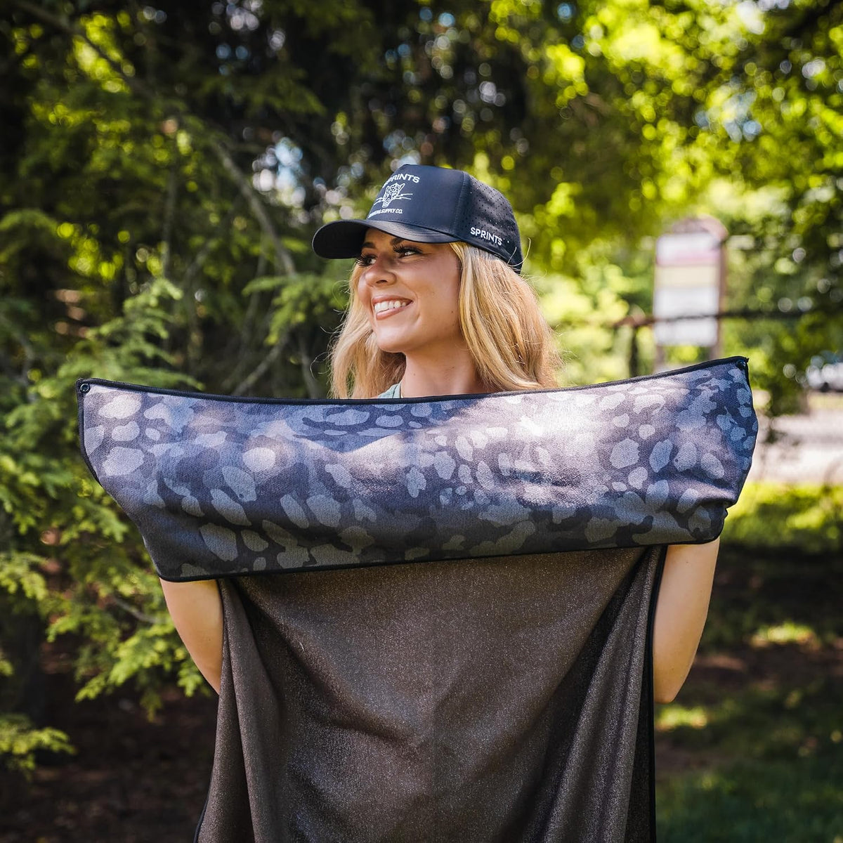 Athletic Running Towel, Full-Sized, Car Seat Cover - Performance Microfiber (Garden of Races Past) - Colors B