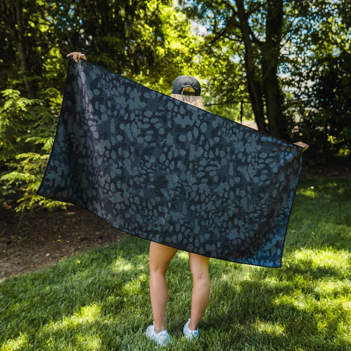 Athletic Running Towel, Full-Sized, Car Seat Cover - Performance Microfiber (Garden of Races Past) - Colors B