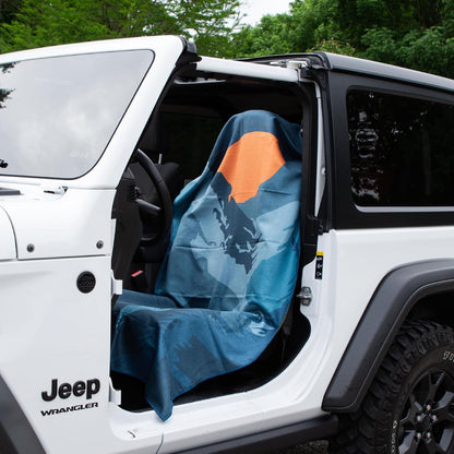 Athletic Running Towel, Full-Sized, Car Seat Cover - Performance Microfiber (Garden of Races Past) - Colors B