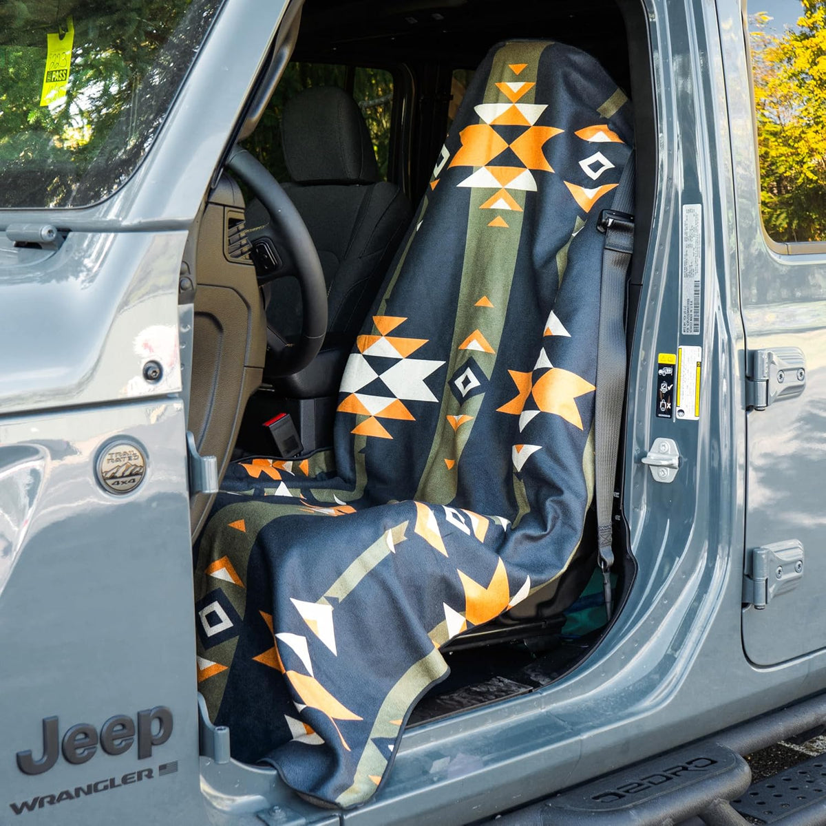 Athletic Running Towel, Full-Sized, Car Seat Cover - Performance Microfiber (Garden of Races Past) - Colors B