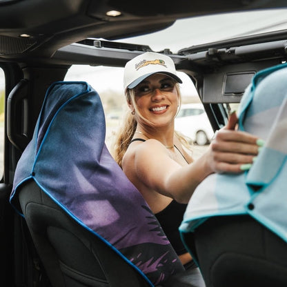 Athletic Running Towel, Full-Sized, Car Seat Cover - Performance Microfiber (Garden of Races Past) - Colors B