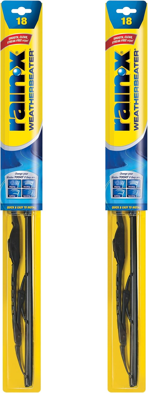 Rain-X 820148 WeatherBeater Wiper Blades, 24" and 18" Windshield Wipers, Automotive Replacement Windshield Wiper Blades That Meet Or Exceed OEM Quality And Durability Standards, (Set of 2)