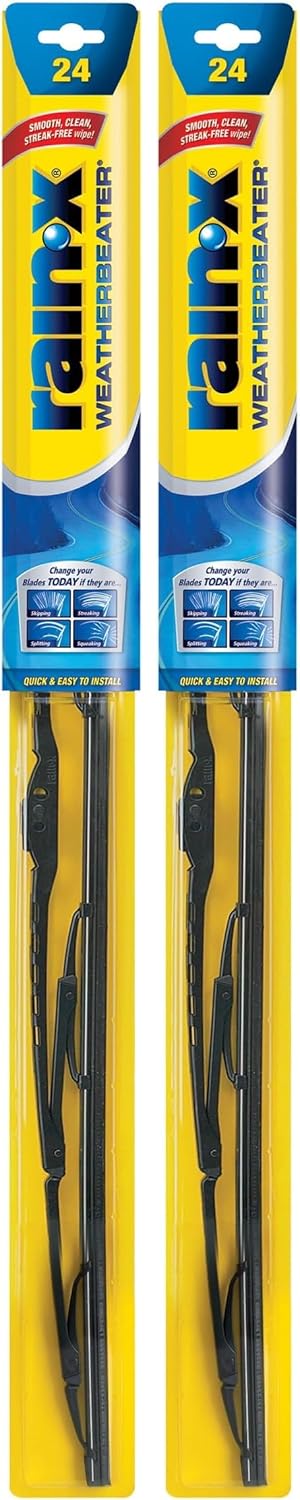 Rain-X 820148 WeatherBeater Wiper Blades, 24" and 18" Windshield Wipers, Automotive Replacement Windshield Wiper Blades That Meet Or Exceed OEM Quality And Durability Standards, (Set of 2)