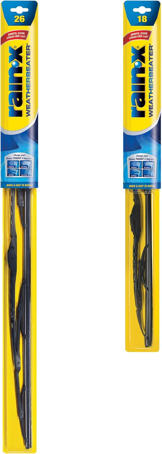 Rain-X 820148 WeatherBeater Wiper Blades, 24" and 18" Windshield Wipers, Automotive Replacement Windshield Wiper Blades That Meet Or Exceed OEM Quality And Durability Standards, (Set of 2)
