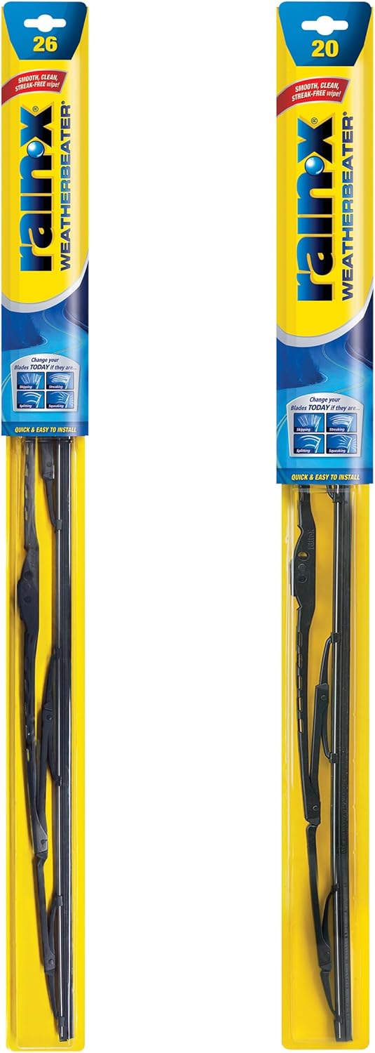 Rain-X 820148 WeatherBeater Wiper Blades, 24" and 18" Windshield Wipers, Automotive Replacement Windshield Wiper Blades That Meet Or Exceed OEM Quality And Durability Standards, (Set of 2)