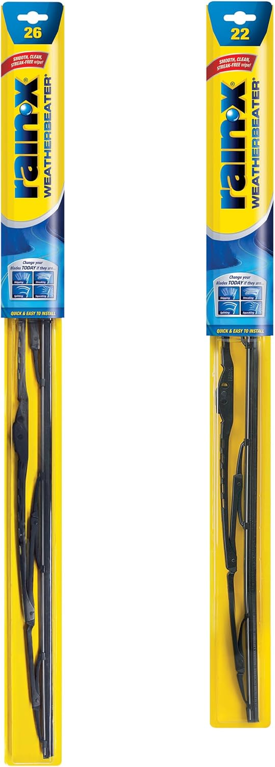 Rain-X 820148 WeatherBeater Wiper Blades, 24" and 18" Windshield Wipers, Automotive Replacement Windshield Wiper Blades That Meet Or Exceed OEM Quality And Durability Standards, (Set of 2)